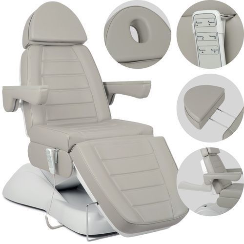 Косметическое кресло Leo PRO 4 с электрорегулировкой, серое – 3 мотора T-SS091 фото Косметическое кресло Leo PRO 4 с электрорегулировкой, серое – 3 мотора T-SS091 фото