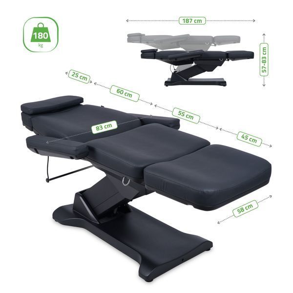 Косметологическое кресло Selia PRO 4 (Black) — электрорегулировка, 4 мотора T-SS099 фото Косметологическое кресло Selia PRO 4 (Black) — электрорегулировка, 4 мотора T-SS099 фото
