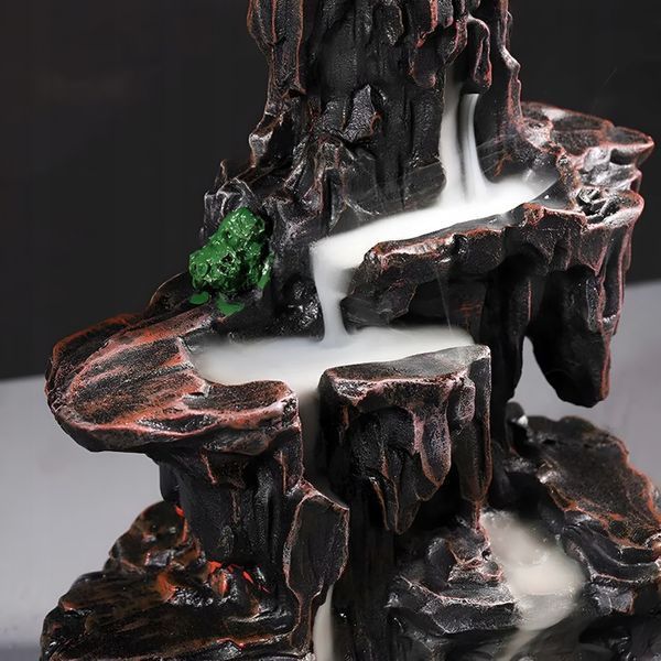 Керамический аромакомин «Дымный водопад» (коричневый) + 60 конусов backflow AK-001 фото Керамический аромакомин «Дымный водопад» (коричневый) + 60 конусов backflow AK-001 фото